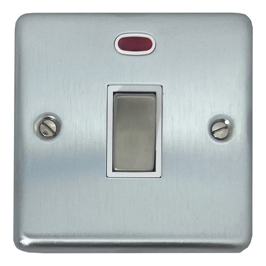 Contour Satin Chrome 20A Dp Switch + Neon