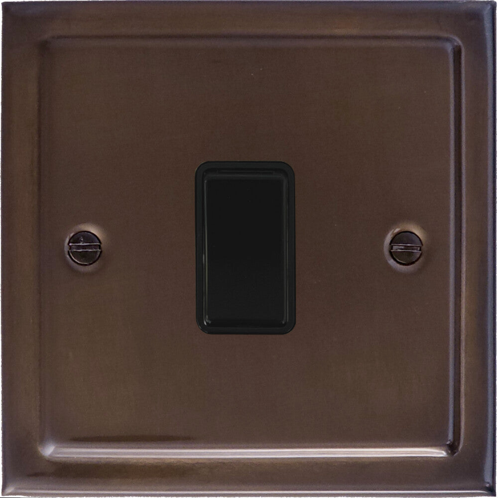 Victorian Medium Bronze 1 Gang Switch