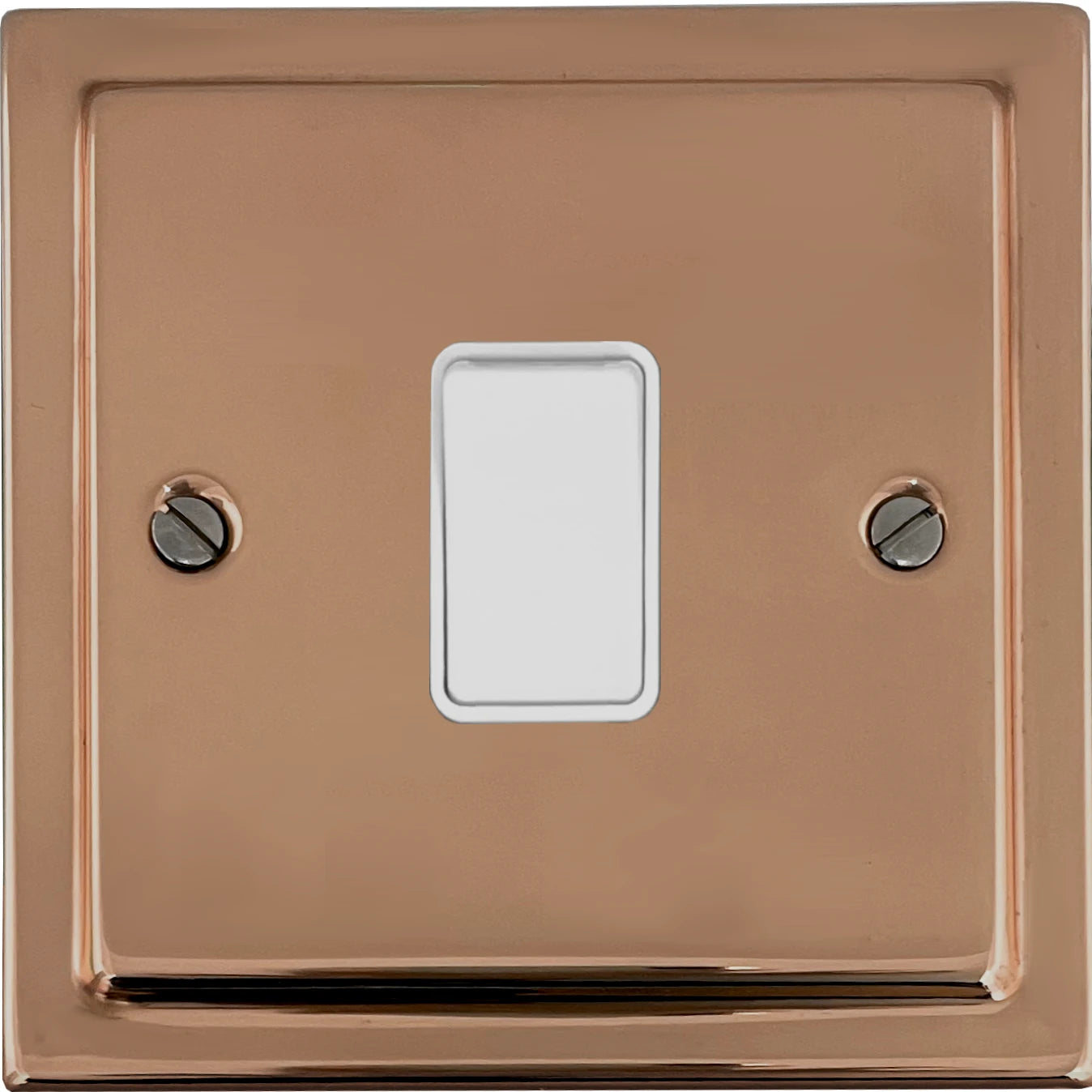 Victorian Polished Copper 1 Gang 2 Way Switch