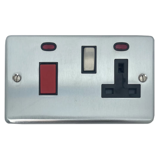 Contour Satin Chrome Cooker Socket