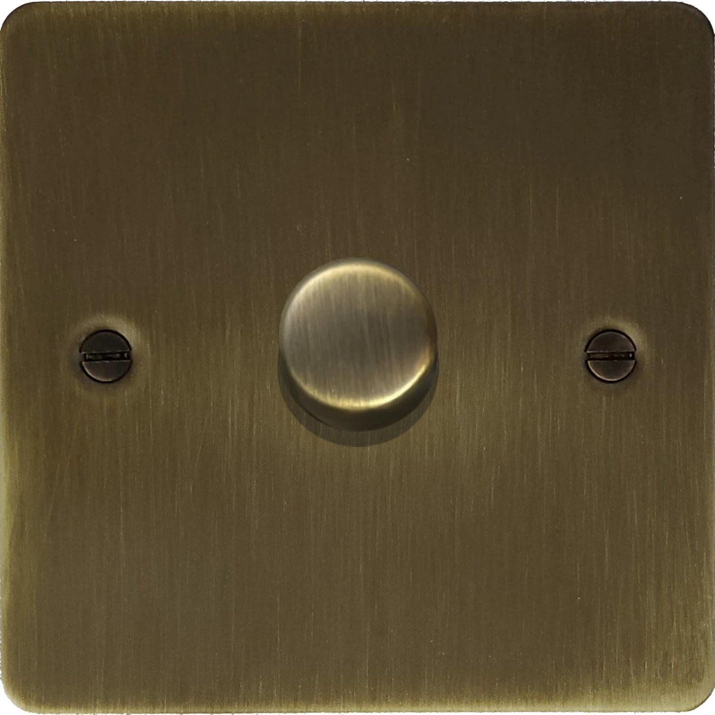 Flat Antique Brass 1 Gang LED Dimmer
