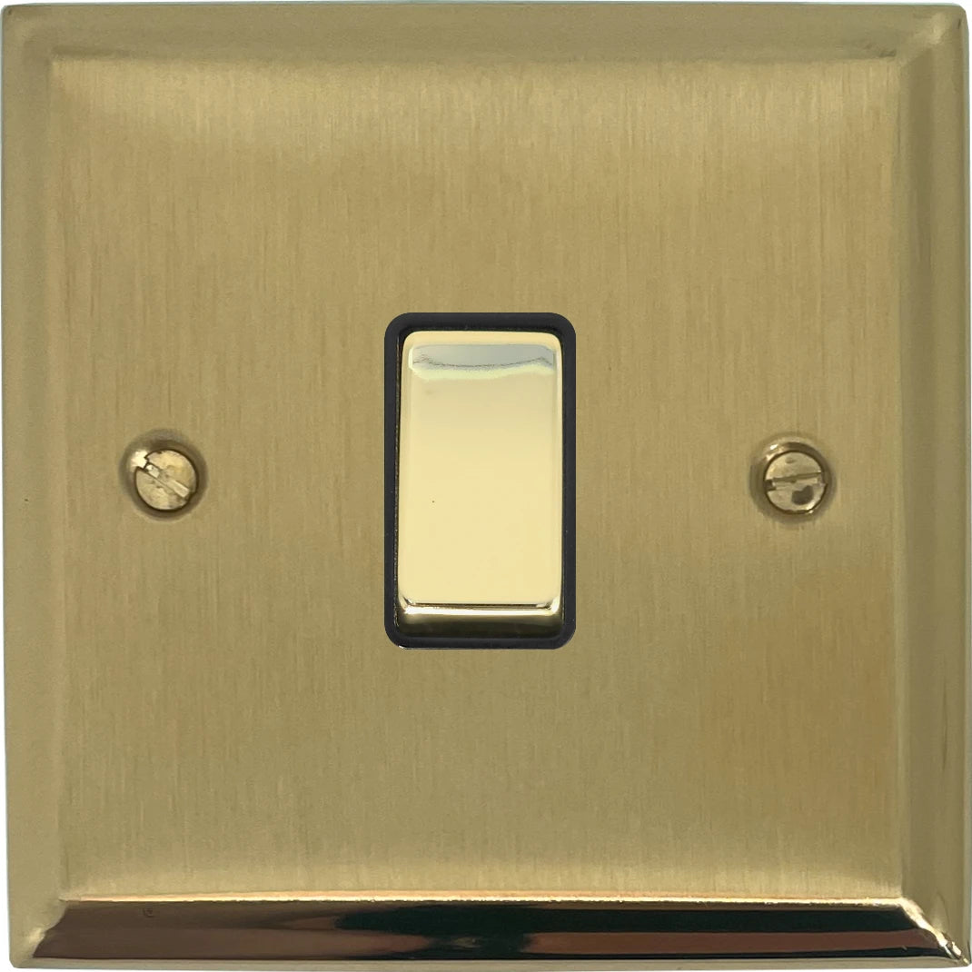 Deco Satin Brass 1 Gang Switch