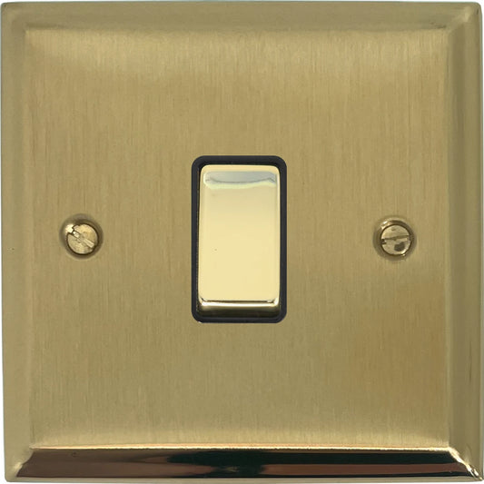 Deco Satin Brass 1 Gang Switch
