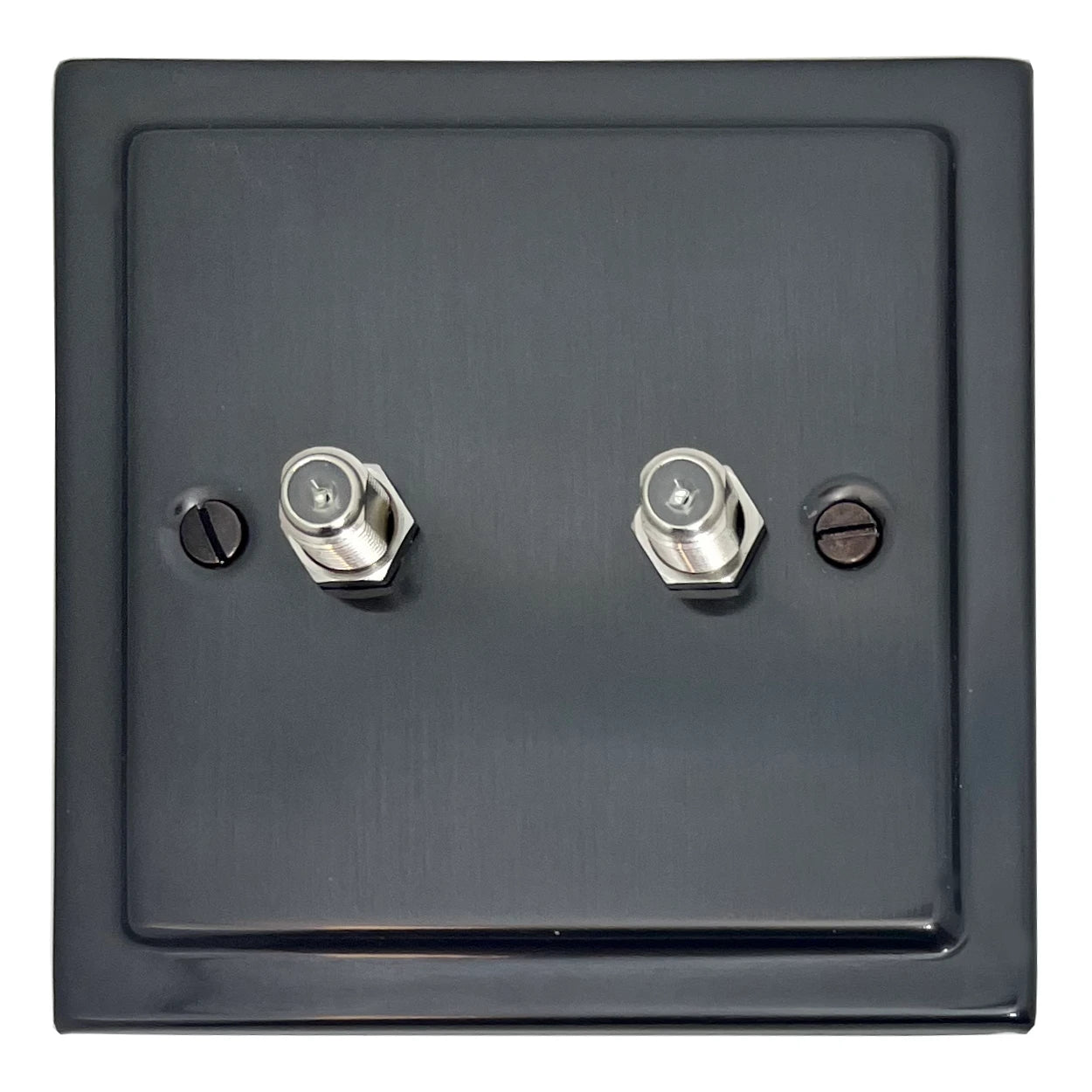 Victorian Black Bronze 2 Gang Satellite Point
