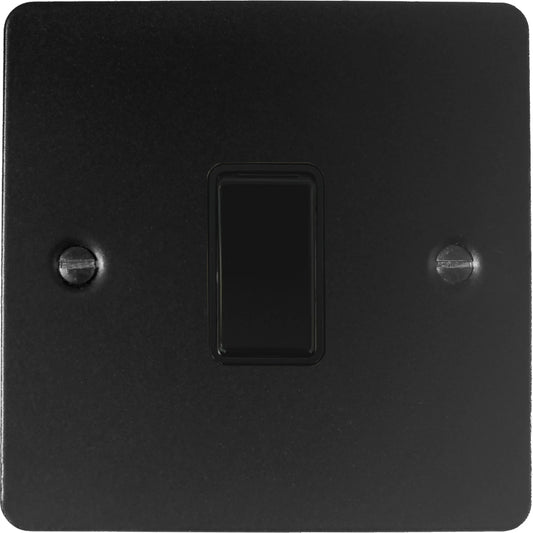 Flat Black 1 Gang Switch (Black Switch)