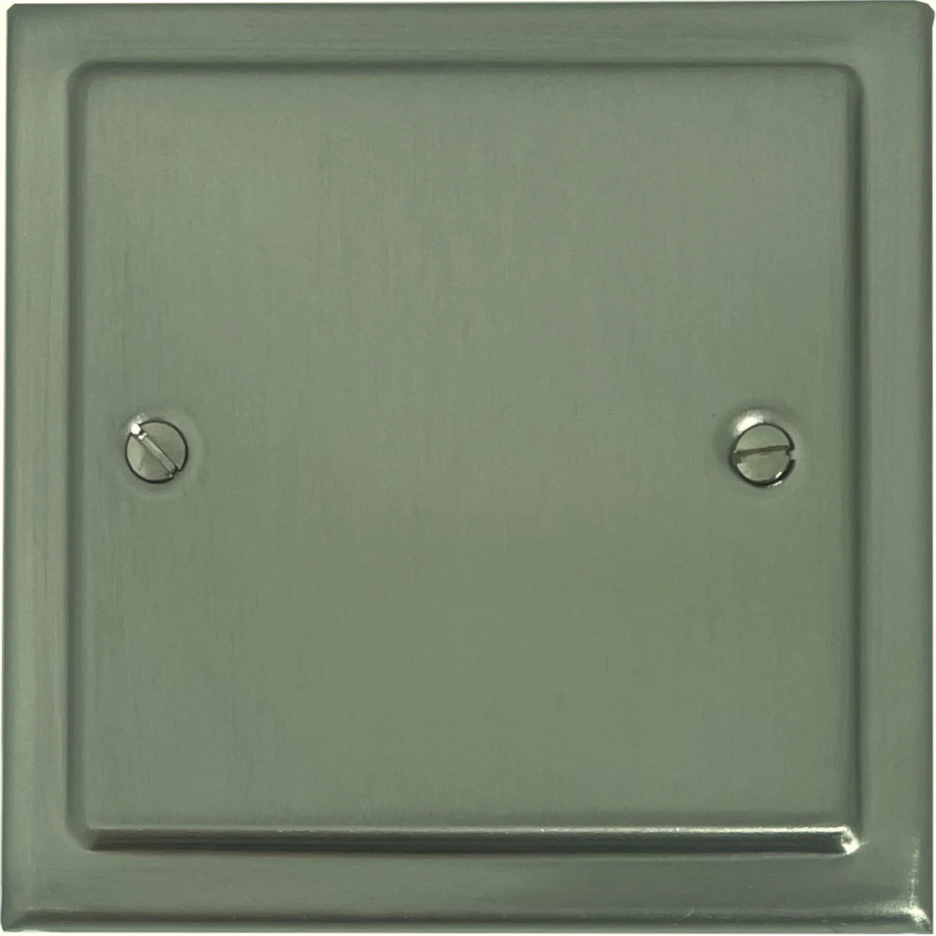Victorian Satin Nickel 1 Gang Blank
