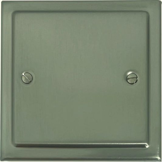 Victorian Satin Nickel 1 Gang Blank