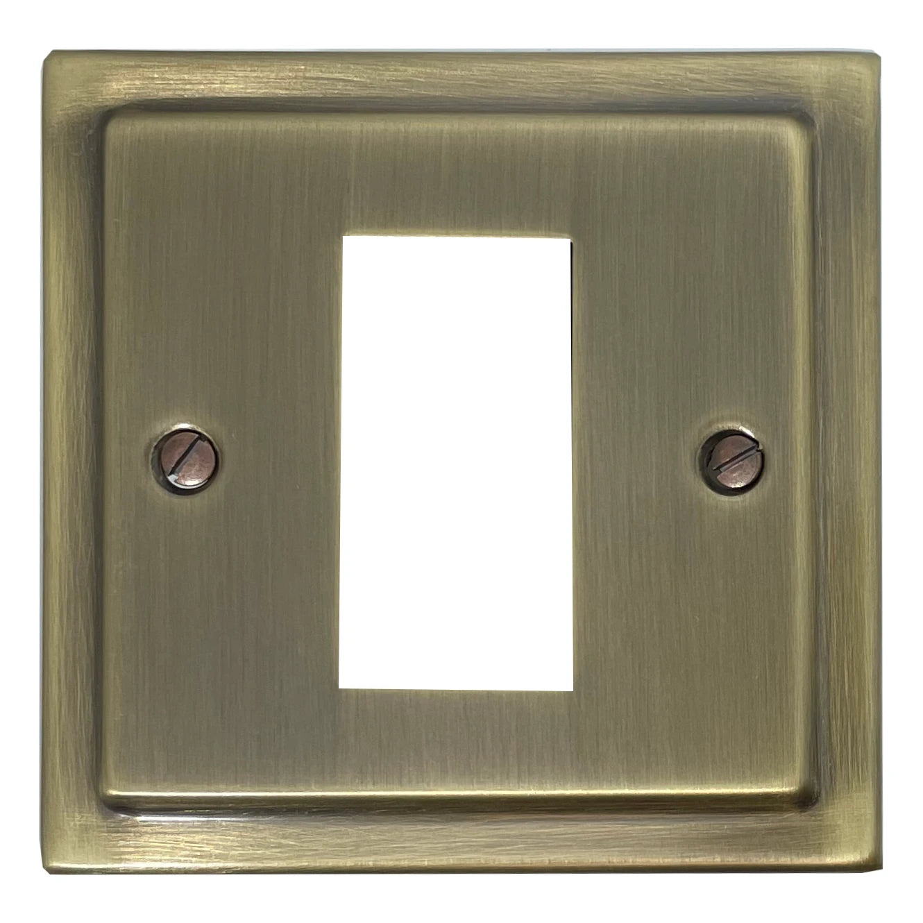 Victorian Light Antique Brass 1 Gang 1 Mod Plate & Frame