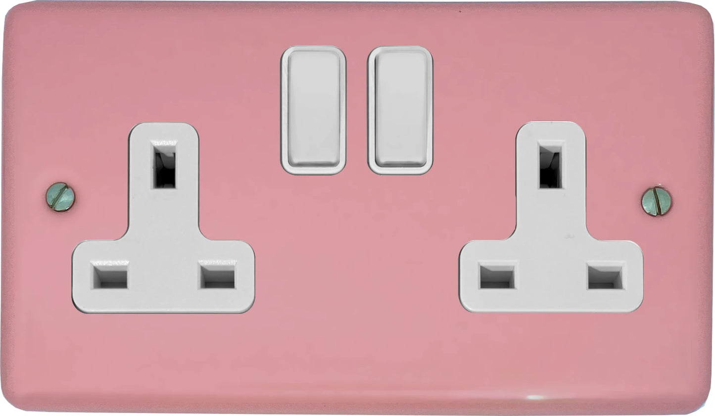 Contour Pink 2 Gang Socket