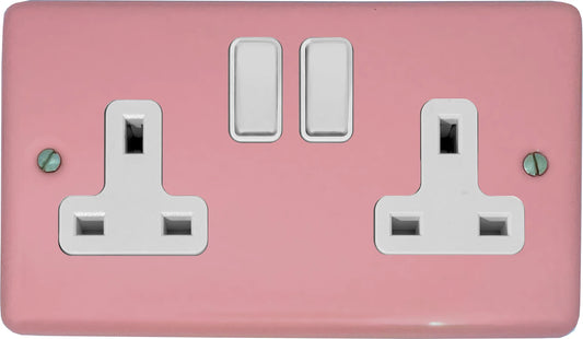 Contour Pink 2 Gang Socket – Designer Sockets