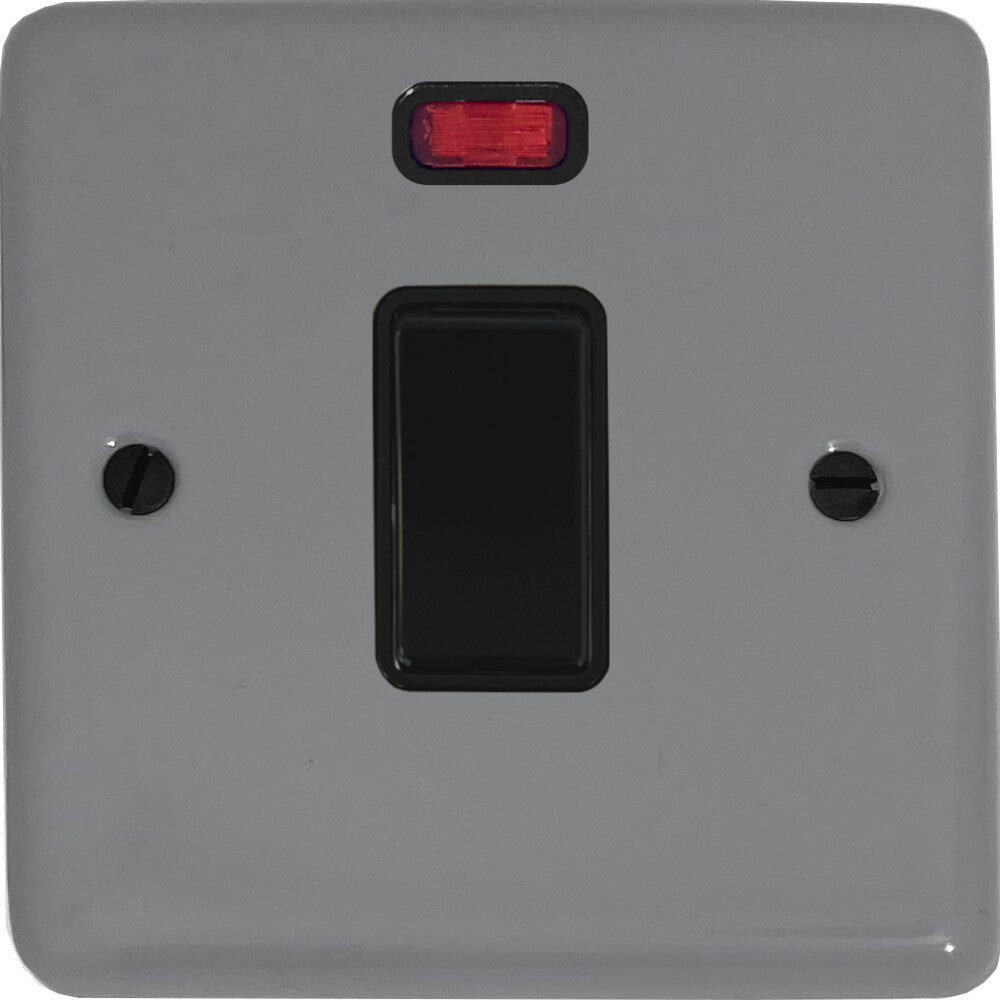 Contour Light Grey 20A Dp Switch + Neon