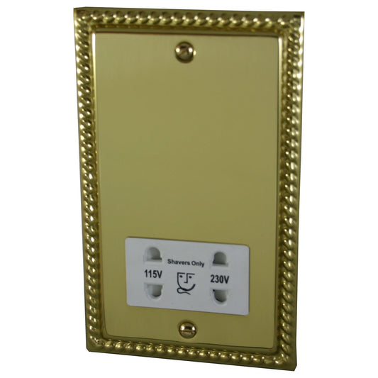 Georgian Polished Brass Shaver Socket