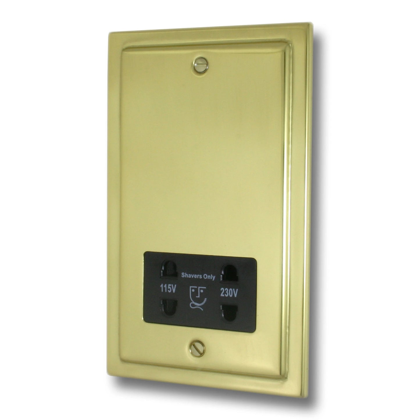 Victorian Polished Brass Shaver Socket