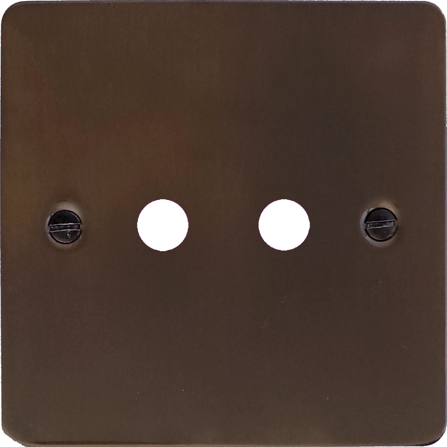 Flat Medium Bronze 2 Gang Grid Toggle Plate (Plate Only)