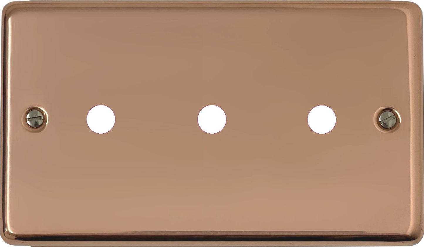Contour Bright Copper 3 Gang Grid Toggle Plate