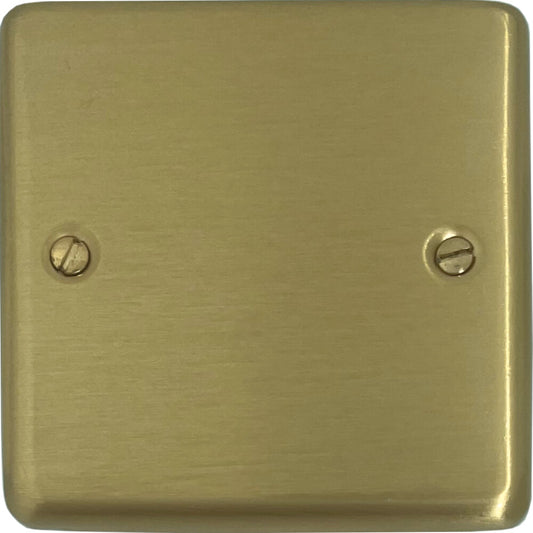 Contour Satin Brass 1 Gang Blank