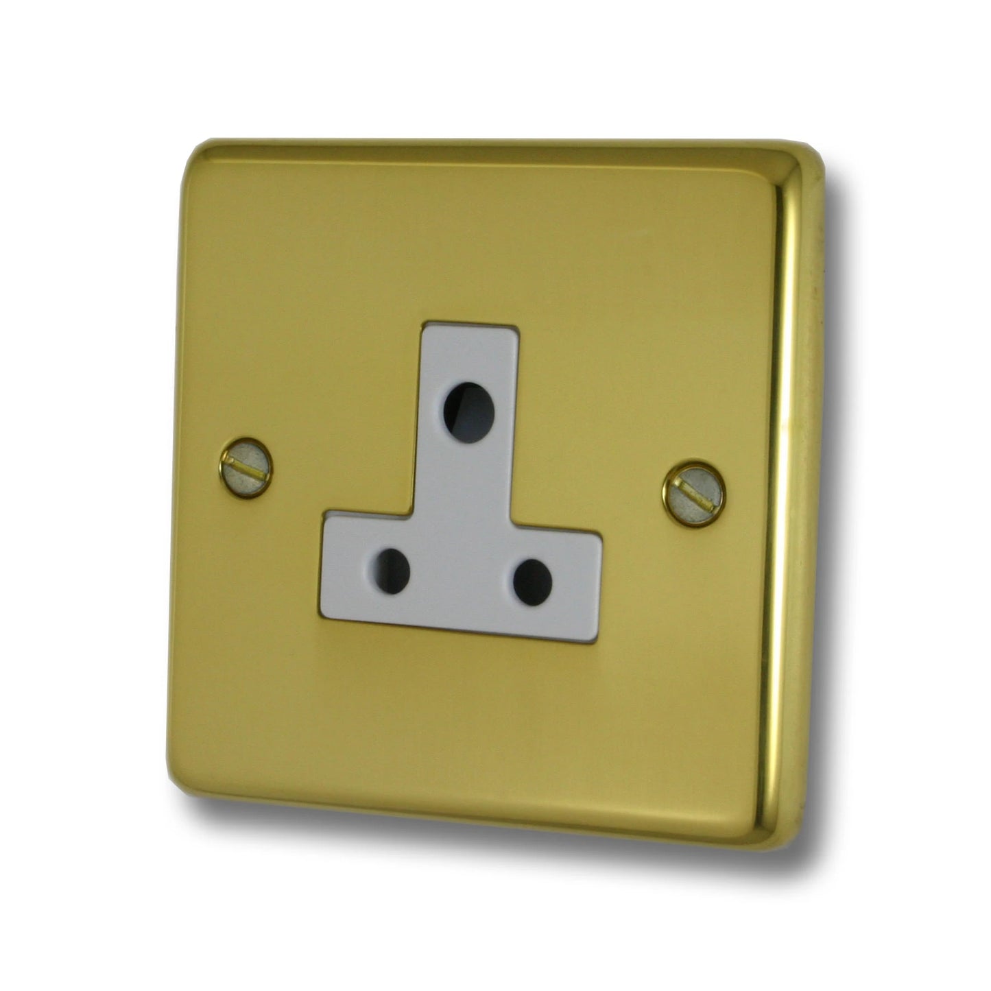Contour Polished Brass 5 Amp Socket