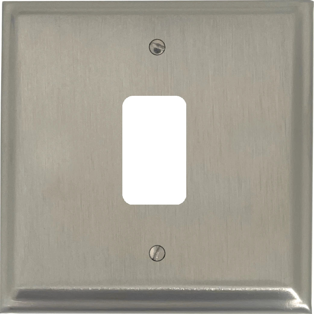 Deco Satin Nickel 1 Gang Grid Plate