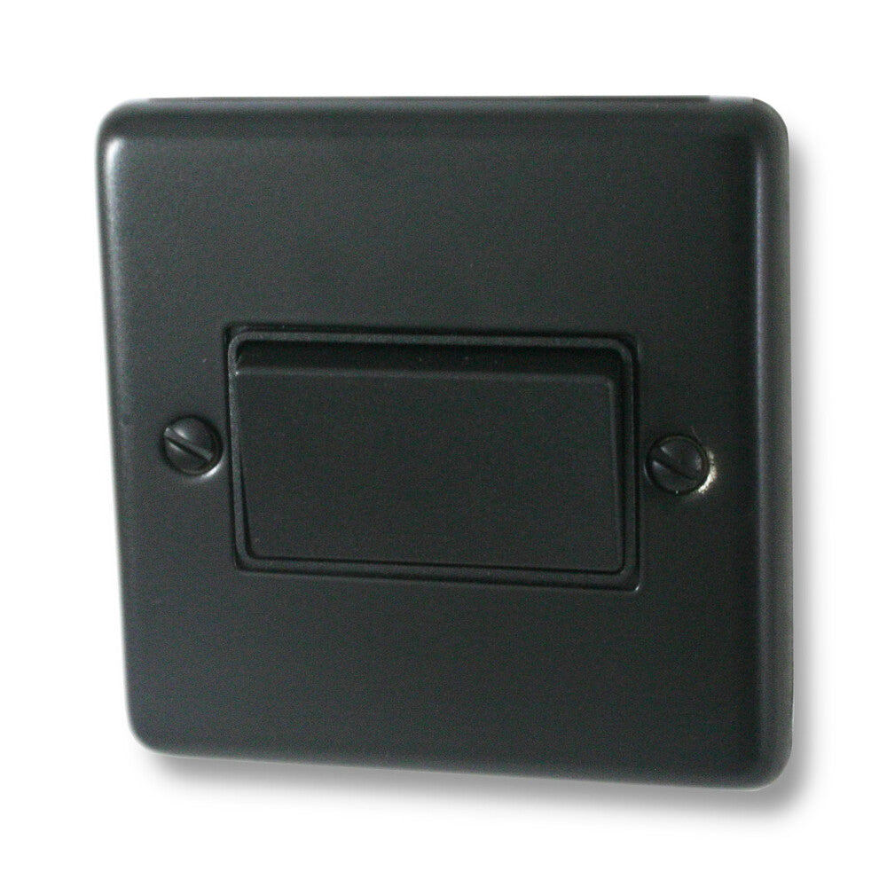 Contour Flat Black Fan Isolator (Black Switch)