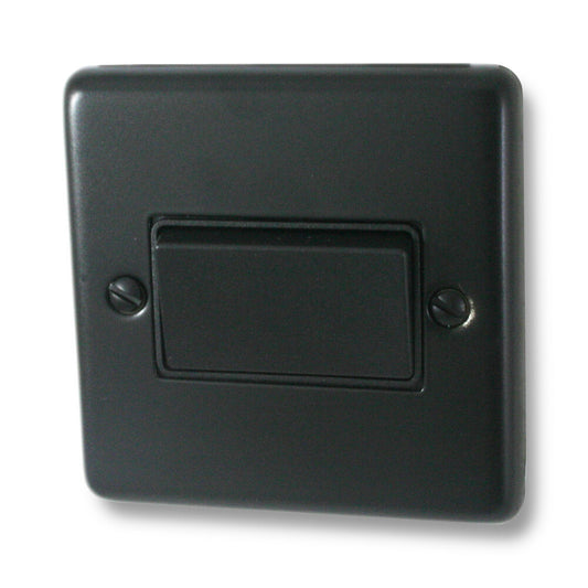 Contour Flat Black Fan Isolator (Black Switch)