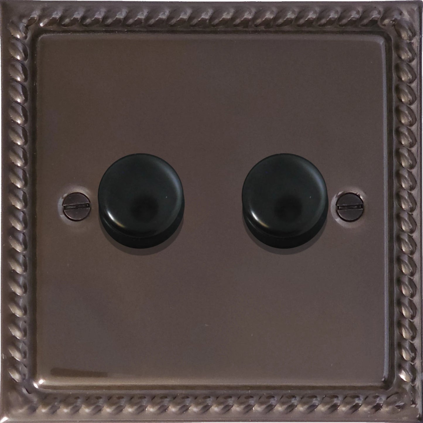 Georgian Medium Bronze 2 Gang LED Dimmer