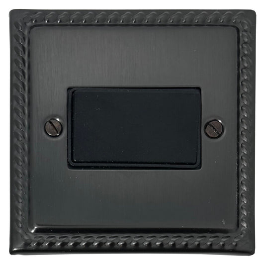 Georgian Black Bronze Fan Isolator (Black Switch)