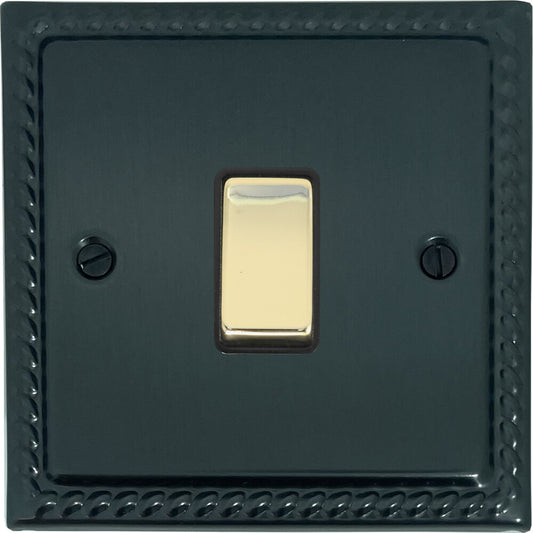 Georgian Black Bronze Intermediate Switch (Polished Brass Switch)