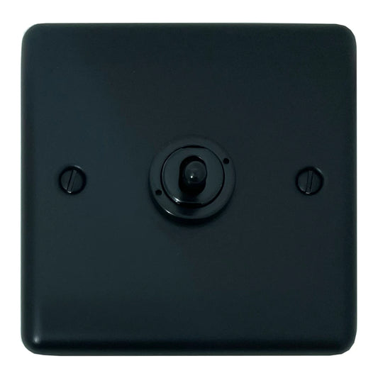 Basics Matt Black Intermediate Toggle - Basics range electrical toggle switch