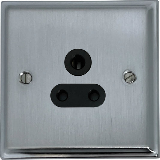 Deco Satin Chrome 5 Amp Socket