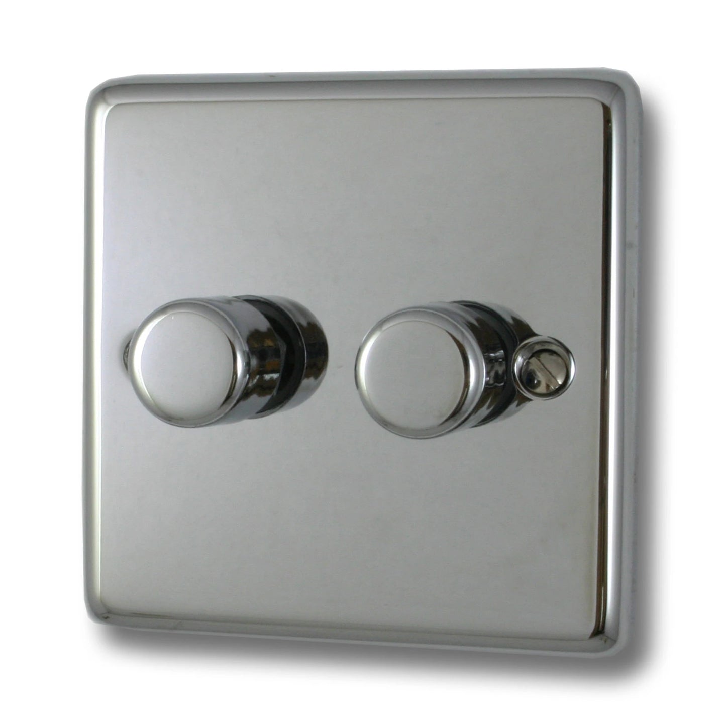 Contour Polished Chrome 2 Gang LED Dimmer