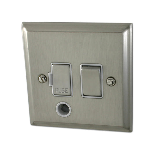 Deco Satin Nickel Switch fused Spur & F/O