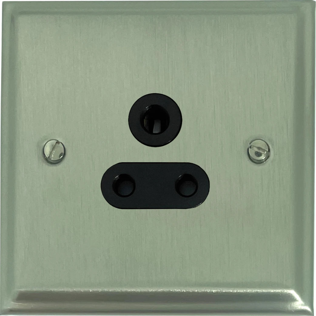 Deco Satin Nickel 5 Amp Socket