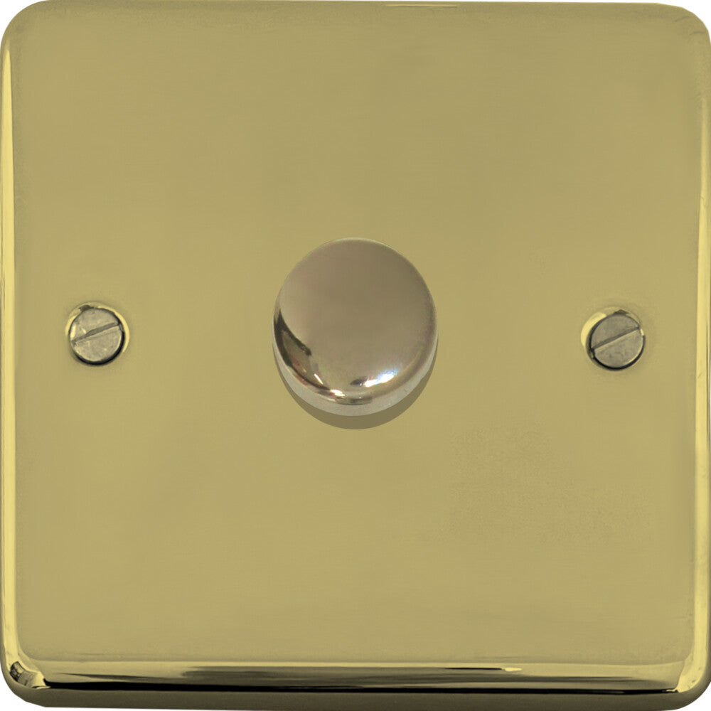Contour Polished Brass 1 Gang Dimmer LED