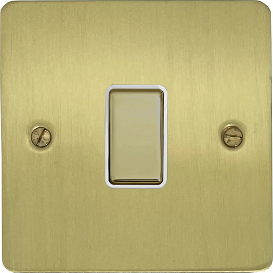 Flat Satin Brass 1 Gang Switch