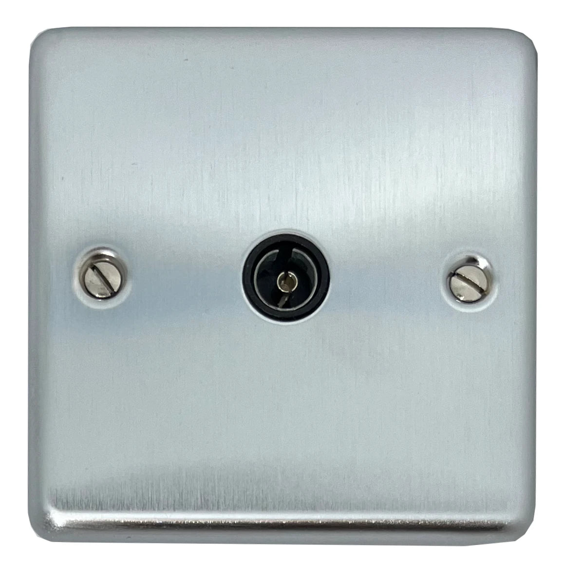 Contour Satin Chrome 1 Gang Coax Point