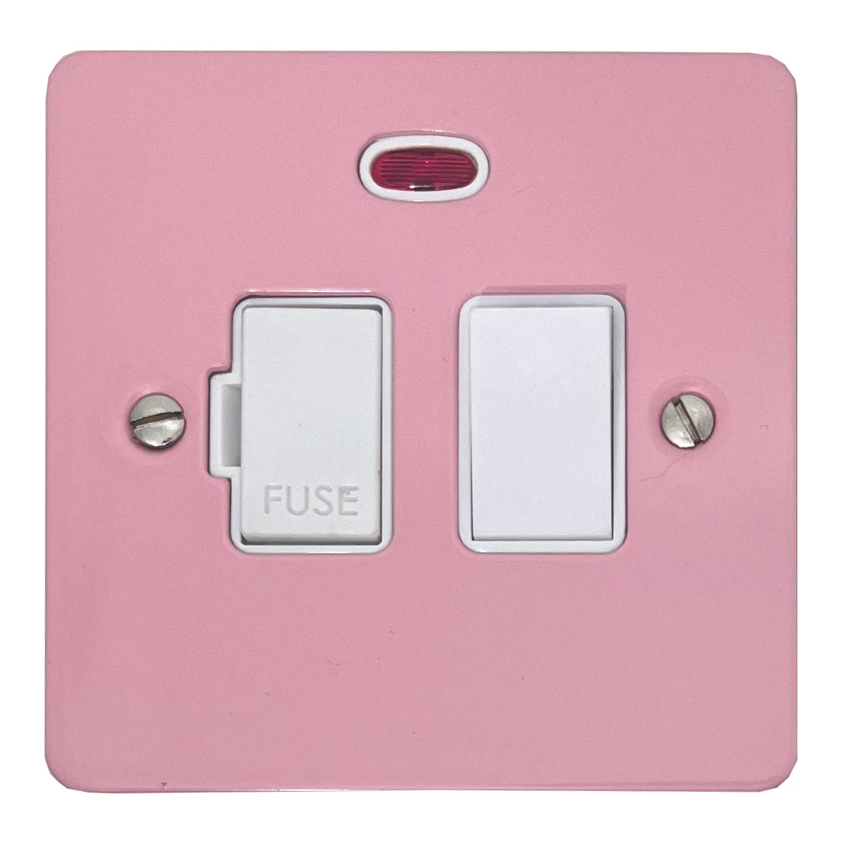 Flat Gloss Pink Switched Fuse Spur with Neon (White Switch)
