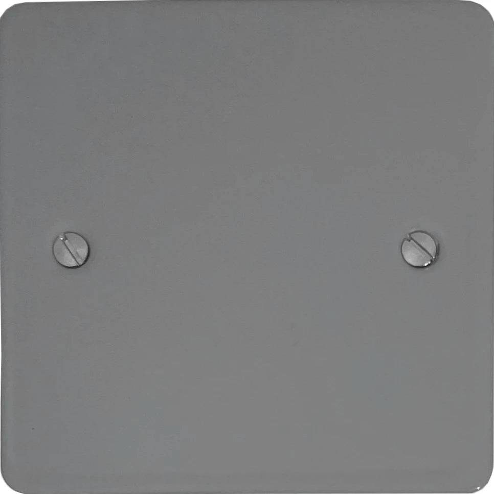 Flat Light Grey 1 Gang Blank