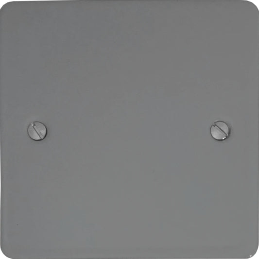 Flat Light Grey 1 Gang Blank