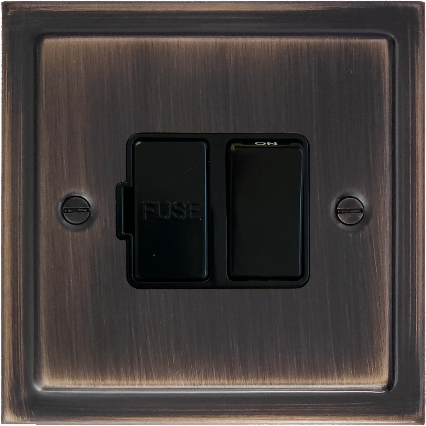 Victorian Antique Copper Switched Fuse Spur (Black Switch)