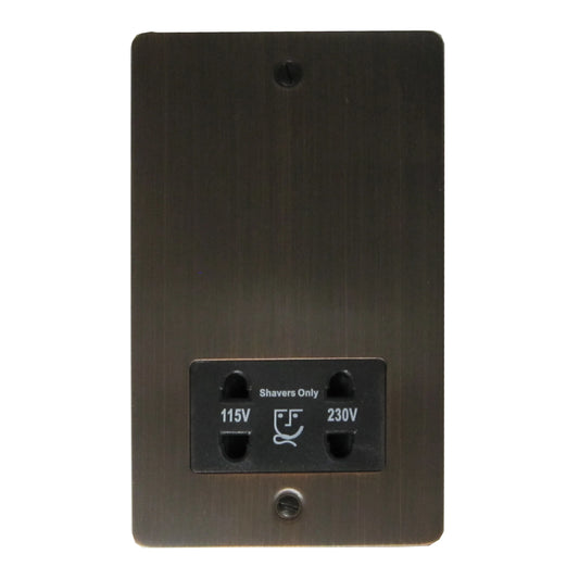 Flat Antique Copper Shaver Socket