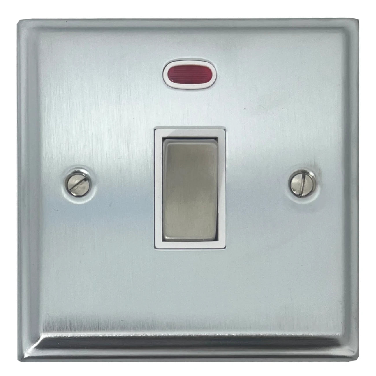 Deco Satin Chrome 20A Dp Switch + Neon