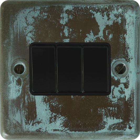 Contour Verdigris 3 Gang 2 Way Switch