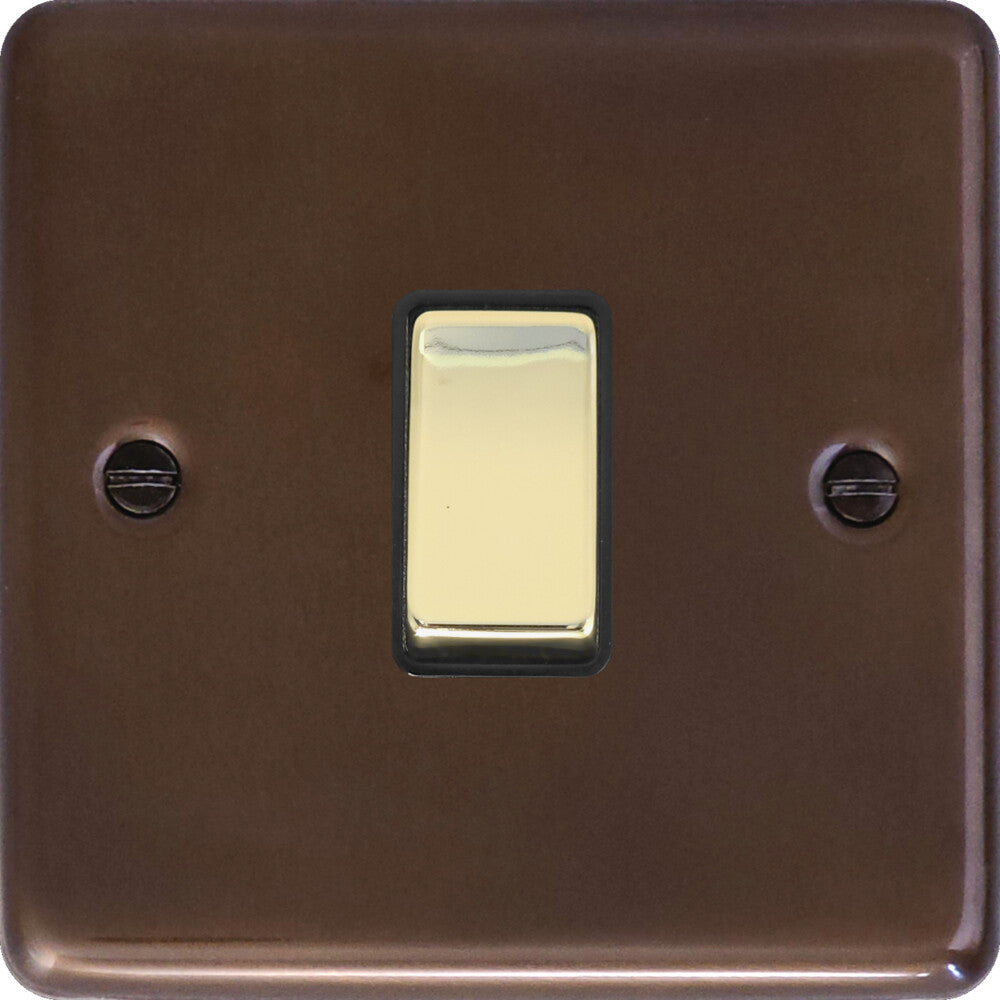 Contour Medium Bronze 1 Gang Switch