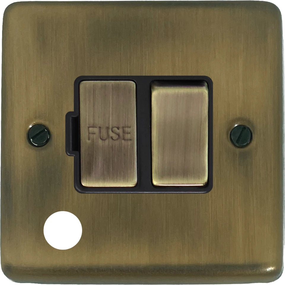Contour Light Antique Brass Swt. Fused Spur & F/Out
