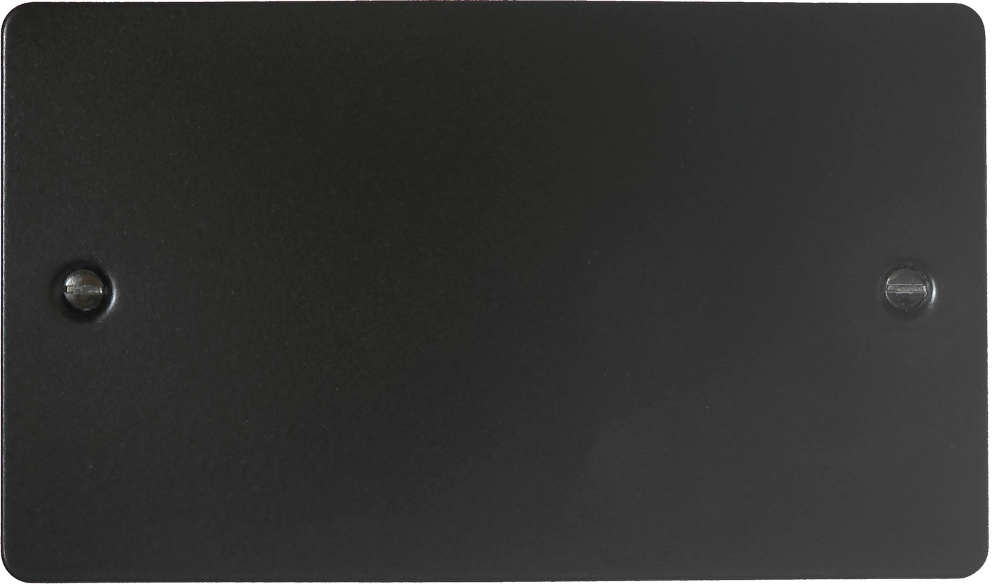 Flat Black 2 Gang Blank Plate