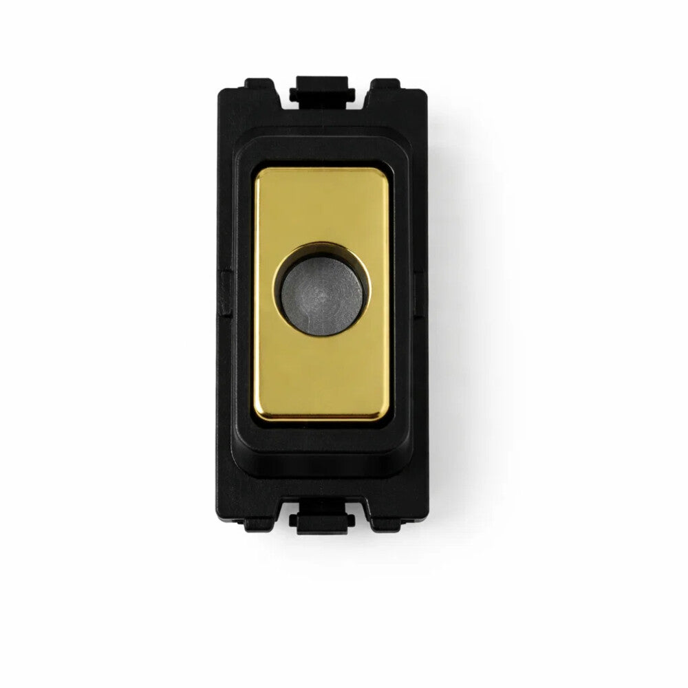 Flex Outlet Grid - Black and Polished Brass Switch
