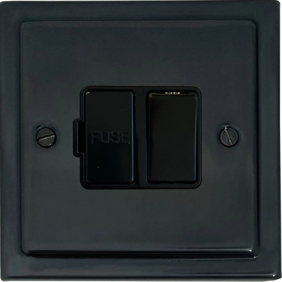 Victorian Black Bronze Switch Fused Spur