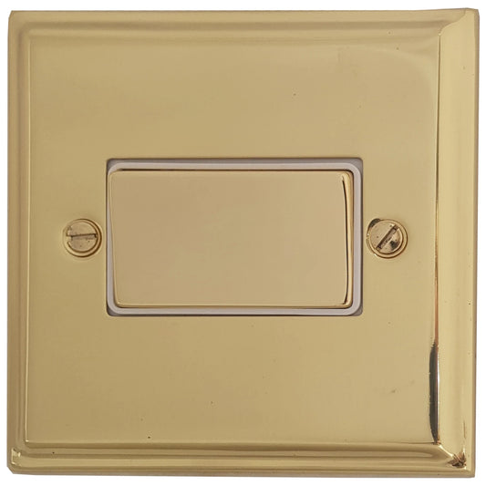 Deco Polished Brass Fan Isolator