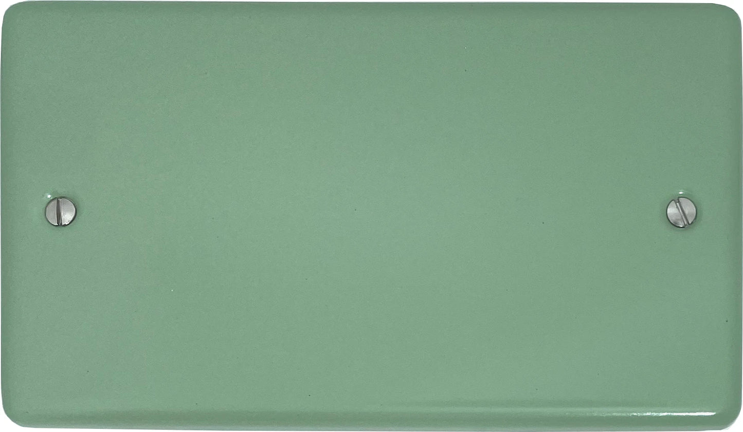 Classic Sage Green 2 Gang Blank Plate