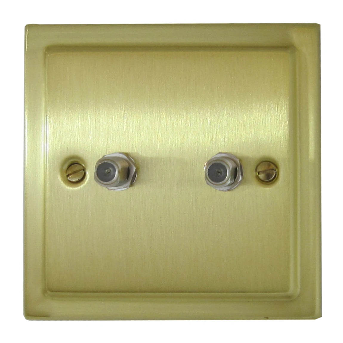 Victorian Satin Brass 2 Gang Sat. Point